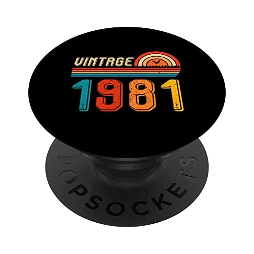 Regalo de 42 cumpleaños, 42 años, para hombres y mujeres, retro, vintage, 1981 PopSockets PopGrip Intercambiable