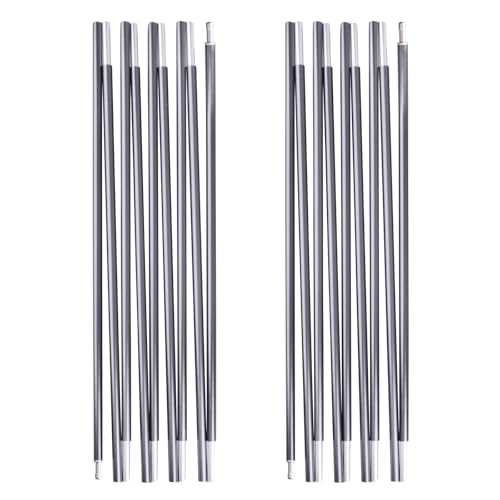 TRIWONDER Aluminum Tent Poles Set of 2 Adjustable Replacement Poles Repair Kit Lightweight Camping Accessories for Backpacking Hiking, Gray, 16.3ft (496cm) by TRIWONDER - Used condition - CA$18.49