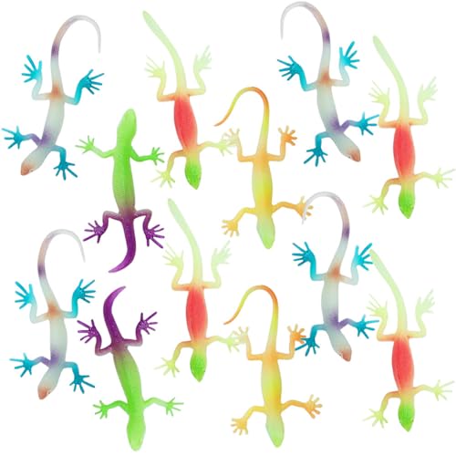 Fun Express Glow in The Dark Neon Painted Lizards - Toys - 12 Pieces