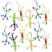 Fun Express 5" Glow in The Dark Neon Lizards Party Set (12 Piece)