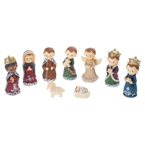 Statue miniature de bébé Jésus crèche de Noël en résine pour table - 2