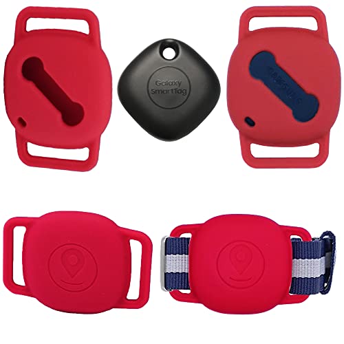 Lofekea Sillicone Case for Galaxy SmartTag, 2 Pack Samsung Smarttag+Plus Finder Tracker Holder for Dog Pet Collar, Secure Holder for Kids(Red and Black) Lofekea Sillicone Case for Galaxy SmartTag, 2 Pack Samsung Smarttag+Plus Finder Tracker Holder for Dog Pet Collar, Secure Holder for Kids(Red and Black)