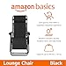 Amazon Basics Outdoor Patio Zero Gravity Lounge Chair with Pillow, Folding Reclining and Textilene Adjustable, Folding Lounge Lawn Chairs for Outside, 26