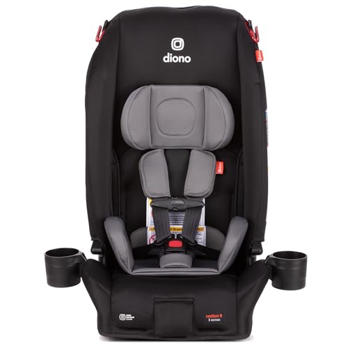 Diono Radian 3R Comfort Travel Kit, Infant Car Seat Accessory, Compatible with Radian 3R, 7-Piece Kit (2 Harness Pads, 1 Buckle Pad, Head Cushion, Seat Cushion, 2 Cupholders), Gray Storm