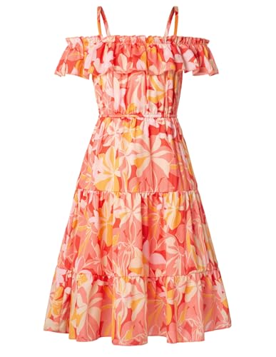 GRACE KARIN Girls Summer Dress Off Shoulder Boho Floral A-line