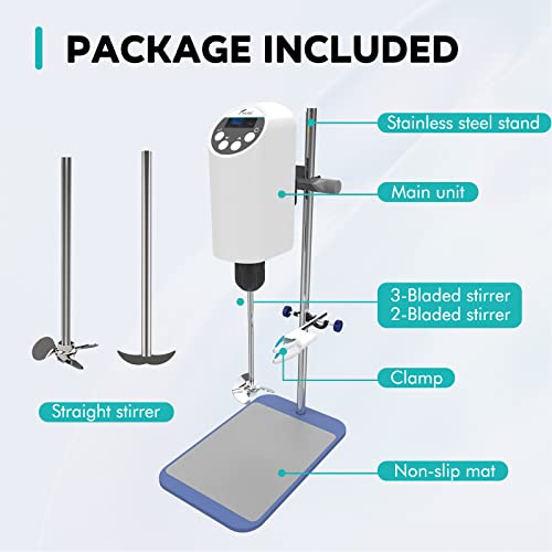 Lab Fish LFUSOSC-10L Laboratory Electric Overhead Stirrer Lab Digital Mixer thumb #2