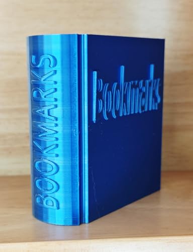 Book Shaped Bookmark Holders Home Office Desk Bookmark Holder Ornaments Gift for Friends Decor Personalized Gifts Storage Box for Bookmarks (Blue-Silver) — view 2