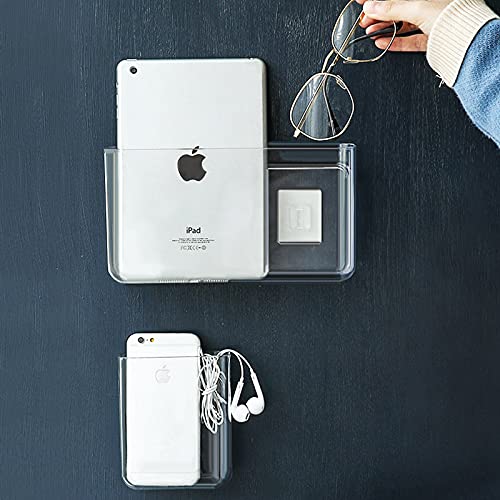 Akolafe 5 Pack Acrylic Wall Mount File Holder, 2 Sizes Clear Single Pocket Wall File Organizer, Plastic Hanging Pockets, Magazine File Folder Holders For Office, Home, Bedroom And Bathroom #TOP5