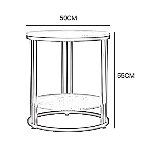 Table basse ronde en marbre double niveau pour optimiser l'espace du salon - 4