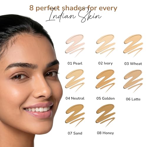 Image of Mila Beaute Perfect Cover Foundation with Hyaluronic Acid & SPF 20 | High Coverage & Flawless Matte Finish | Super Hydrating & Lightweight Formula | Suitable for All Skin Types - 5 Golden