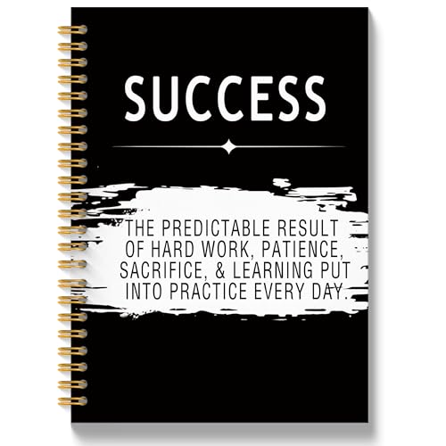 QICLM Success Quotes Inspirational Notebook Journal, Motivational Office Notebooks for Work, Inspirational Gifts for Women Men, Office Gifts for Coworkers, Hardcover Spiral Notebook 5.5x8.3