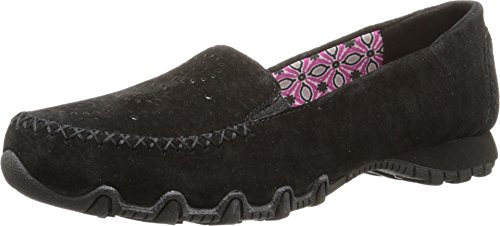 Skechers Women's Bikers Pedestrian Memory Foam Slip-On Moccasin,9 M US,Black Expressway