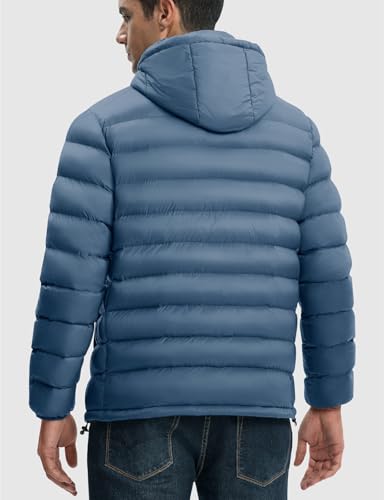 Image of Rdruko Men's Puffer Jacket with Detachable Hood Lightweight