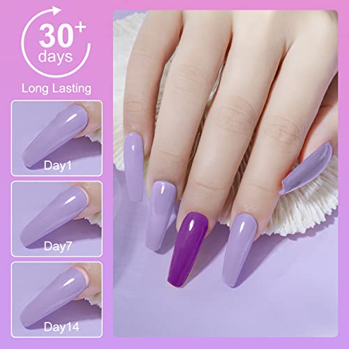 ROSALIND UV Nagellack Set,22+2 Farben Shellac Set Gel Nagellack Glitzer nagellack Gel Nägel UV Lampe mit Base Unterlack… – Bild 4