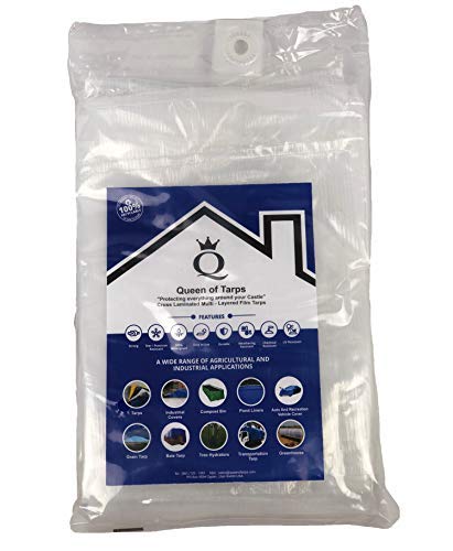 20x25 Heavy Duty Translucent, Clear Color tarp, MOX Film Technology, Premium tarp, Anti-Tear, Waterproof, UV Resistant