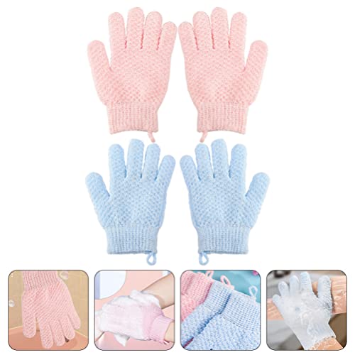 Luvas de banho esfoliantes para chuveiro: para chuveiro, spa, massagem e esfoliação corporal, remove
