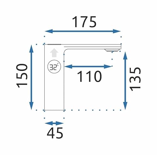 Rea MILS LCD CROMO RUBINETTO LAVABO BASSO