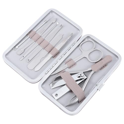 BIUDECO 9PCS�X�e�����X���}�j�L���A�Z�b�g ���܂̂������ɍœK�Ȋ��ȃl�C���J�b�^�[�t�b�g�P�A�@�\�t�� �a���� ��l�p �ɂ̒ܐ؂�Z�b�g