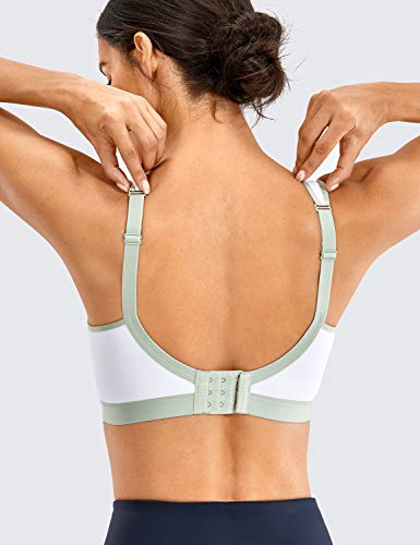 Syrokan Comfort Support Medium Impact Sports Bras For Women Lightweight Wireless Workout Bra White 36Dd #TOP2