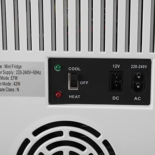 Mini geladeira para quarto, espelho de LED 4L Refrigerador portátil de uso duplo e aquecedor, gelade