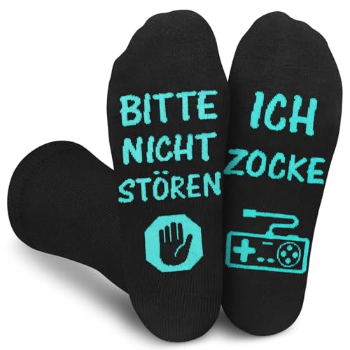 Gemtte Lustige Socken Zocken Geschenk Junge, Bitte Nicht Stören Ich Zocke, Gaming Lustig Neuheit Geschenke für 9 10 11 Jahre Junge Gamer Geburtstag Teenager