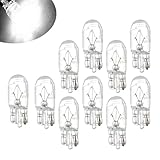 Shakas 10 PCS Car T10 168 192 12V 5W Instrument Indicator Light, 0.36