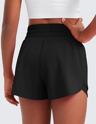 CRZ YOGA Girls Athletic Shorts with Zip Pocket - High Waist Flowy Ruffle Skirt for Workout Running Tennis Teen Kids Liner3