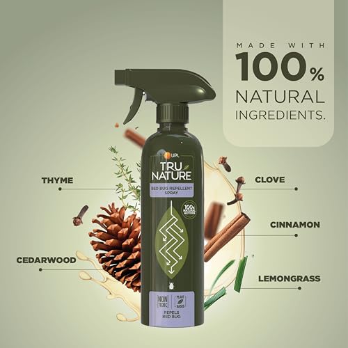 Image of Tru Nature Herbal Bed Bug Repellent Spray - 200 ML | Non-Aerosol | 100% Plant Based, Chemical Free | Safe for Home, Bedroom & Travel Use