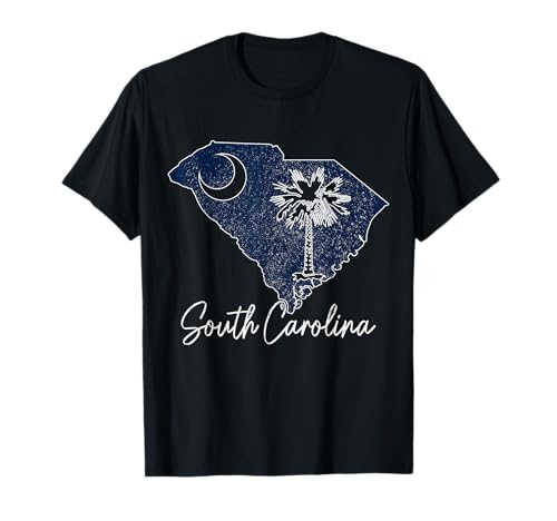 South Carolina Palmetto Moon USA America Pride Vintage T-Shirt