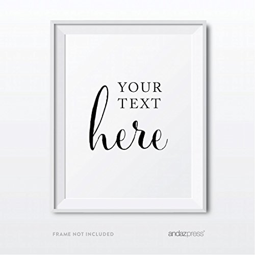 Andaz Press Fully Personalized Wedding Party Signs, Formal Black and