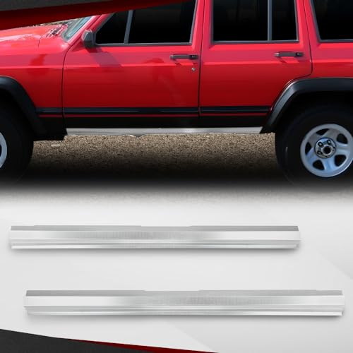 CROSSDESIGN Slip-on Rocker Panel Pair Compatible with Jeep Cherokee 4 Door 1984-2001/Fits Jeep Wagoneer & Comanche 4 Door 1984-1996 CH1600101 CH1601101 - Thumbnail 3