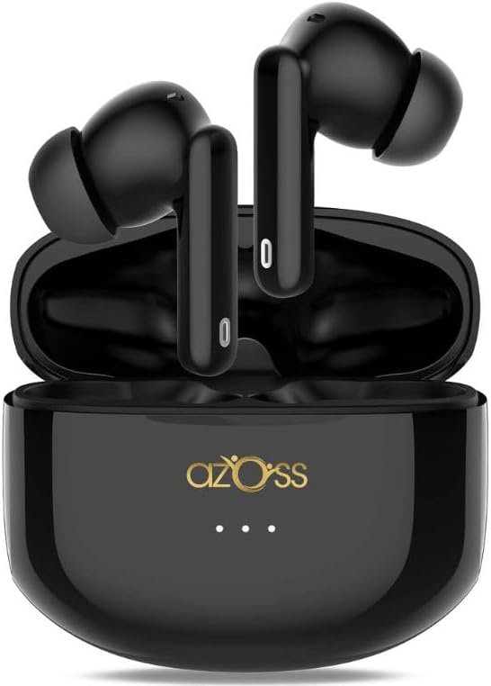 Azoss Wireless Earbuds Bluetooth 5.3 with Active Noise Cancellation, 48H Playtime, Clip-On Design, Waterproof