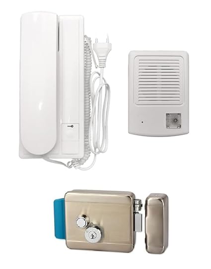 jenix Audio Door Phone Security System for Villa Along with Electronic Door Lock, Door Lock System Open by Audio Door Phone,one to one intercom, Phone with Door Lock JXADLOK1