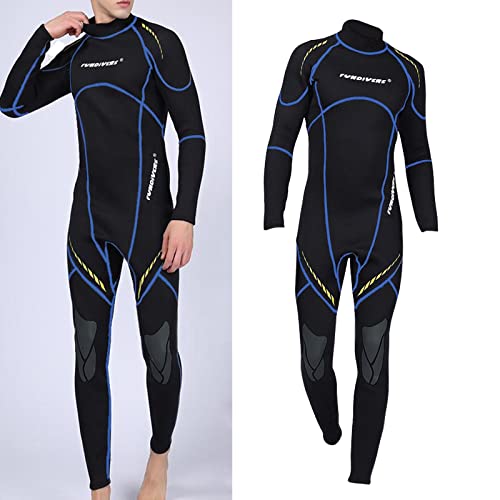 Roupa de mergulho masculina de neoprene de corpo inteiro de 3 mm para mergulho, surfe, design com zí