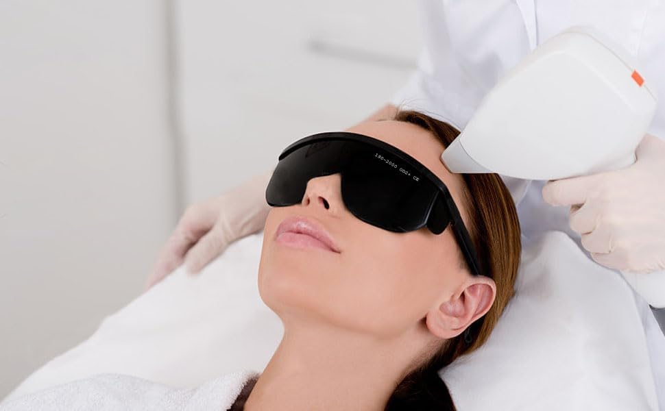 Miniatura 8 de IPL190nm a 2000nm - Lentes de seguridad láser con bloqueo UV, protección ocular, gafas protectoras para tratamiento de depilación y cosmetología