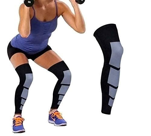 Image of NEVER QUIT 1 Pair Calf Compression Sleeve for Men and Women - Calf Compression Socks for Running Calf Pain Relief Leg Support Sleeve for Runners Cycling