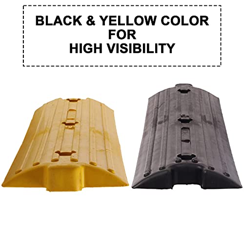 Image of LADWA 6 Mtrs Plastic Rumblers Road Safety Speed Breaker /Speed Hump in Black & Yellow Color for High Visibility