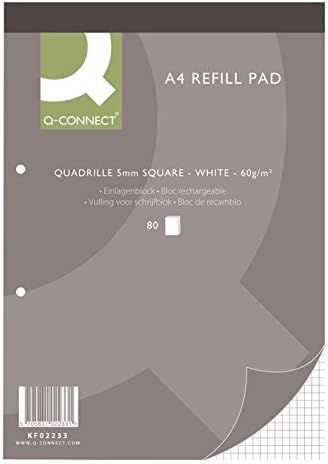 Q-Connect A4 Refill Pad Quadrille Ruled [Pack of 10] : Amazon.co.uk ...