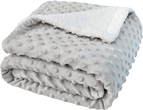 Ievolve Baby Blankets Baby Newborn Blankets Minky Blanket Receiving Blankets Toddler Baby Nursery Bed Blankets Shower Gifts(Silvergrey) #TOP19