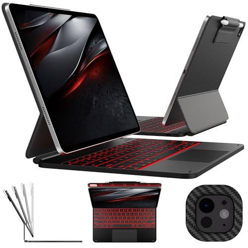 typecase Keyboard Case for iPad Pro 13-inch (M5 2025/M4 2024), Magic Keyboard with 11 Colors Backlight, Keyboard Case with Pencil Holder, Multi-Touch Trackpad, Easy-Set Magnetic Stand, Carbon Fiber