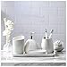 QMZDXH Juego de Accesorios Baño Recipientes de Cerámica para Baño Plato Dejabón, Dispensadores para el Cepillo de Dientes Set Conjunto de Accesorios para Baño Blanco