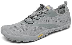SAGUARO Scarpe Barefoot Minimaliste Uomo Donna Traspiranti Scarpe da Scogli Comode Leggere Scarpette Multisport per Trekking Trail Running Sport Acquatici Palestra, Grigio 43 EU