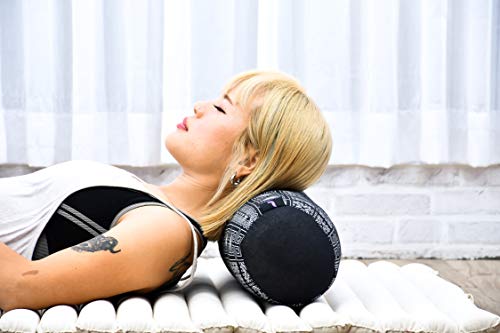 Image of Leewadee Small Yoga Bolster - Shape-Retaining Cervical Neck Roll, Tube Pillow for Comfortable Reading, Kapok Filling, 22 x 6 x 6 inches