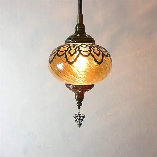 Luces colgantes E14 Mid Century Candelier Medio Oriente Medio Retro Oava Retro Café Café de lámpara de lámpara Lámpara de colgación de la lámpara V-INTAGE Moderno rústico Edison compatible con pasillo