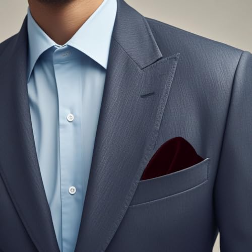 Image of Men's Pocket Square, Solid Color Boys Handkerchiefs for Men Wedding Party