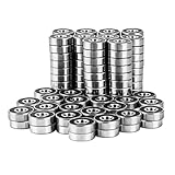EXERAUO 100 Pack 608 2RS Bearings, 8x22x7mm RS Ball Bearing Grease Seal Assembly Roller Skateboard Bearings, for Electric Motor, Skateboards, Inline Skates, 3D Printer
