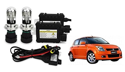 RS Enterprises Cars Maruti Suzuki Swift 2008 H4 - HID Conversion Light Kit ( 2 HID Light , 2 Blaster , Wiring ) Vehicle HID Kit for Car Headlight