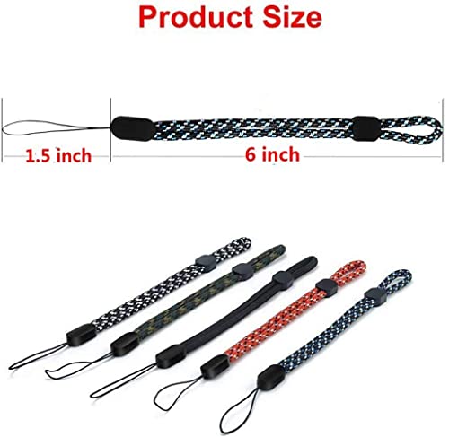 Wrist Lanyard Hand Strap 6Pcs, Short 7.5" Adjustable Wrist Rope For Electronic Accessories Phone Camera Flashlight #TOP6
