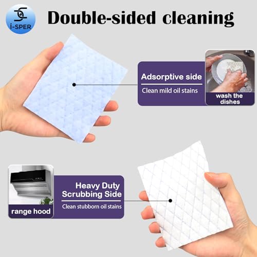 Image of 50 Pack Scouring Scrub Pad Singles with Foam | Multi-Surface | Non-Scratch