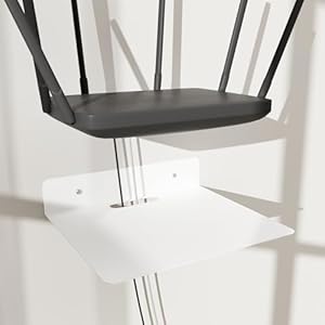 PzewMo Schwebendes Metall-Wandregal, Regal für Projektor, TV-Kabelbox, Router, Lautsprecher, Soundbar, Kamera, Gaming, Deko-Display (weiß, 25,9 x 22,1 cm)